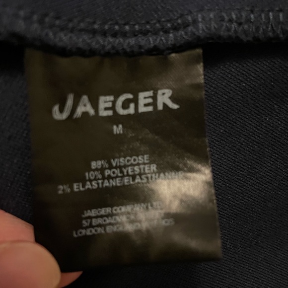 Jaeger London navy blue fit and flare midi dress - Picture 6 of 8